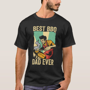 Mens Best BBQ Dad Ever Barbecue Smoking Meat BBQ G T-Shirt