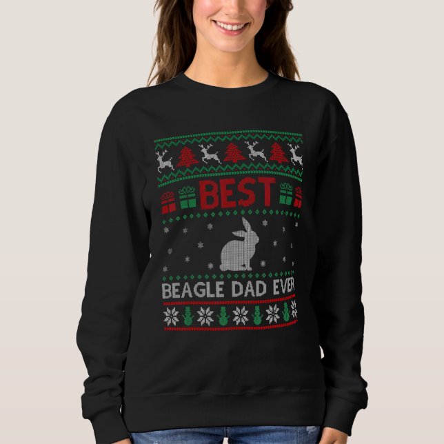 Mens Best Beagle Dad Ever Group Matching Beagle Da Sweatshirt (Front)