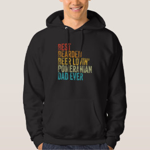 Mens Best Bearded Beer Lovin Pomeranian Dad Pet D Hoodie