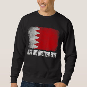 Mens Best Big Brother Ever Bahrain Flag Patriotic Sweatshirt