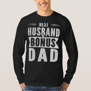 Mens Best Bonus Dad & Husband In The World Father' T-Shirt