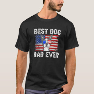 Mens Best Boston Terrier Dad Ever American Flag 4t T-Shirt