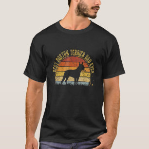 Mens Best Boston Terrier Dad Ever Outfit Fathers D T-Shirt