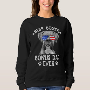 Mens Best Boxer Bonus Dad Ever American Flag 4th O Sweatshirt