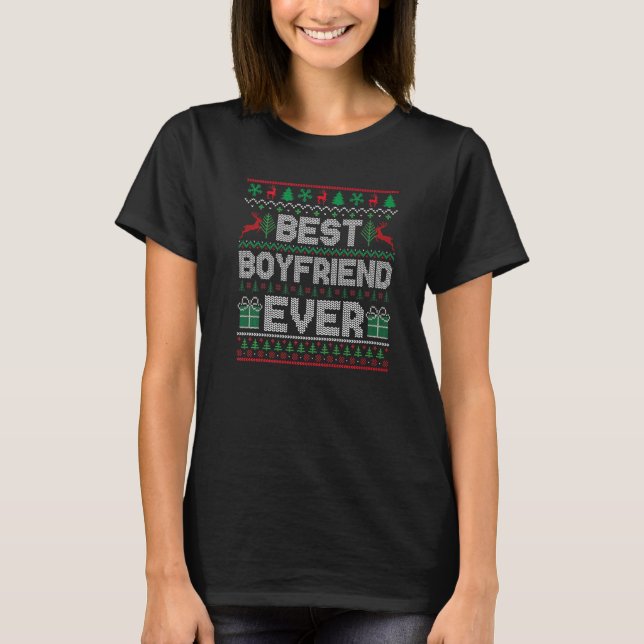 Mens Best Boyfriend Ever Christmas Pajamas Matchin T-Shirt (Front)