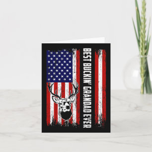 Mens Best Buckin Grandad Ever Shirt Deer Hunting B Card