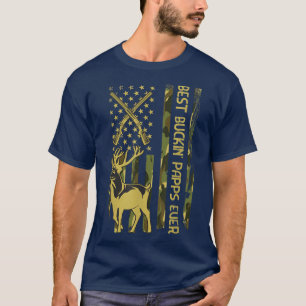 Mens Best Buckin' PAPPS Ever Deer Hunting Bucking T-Shirt