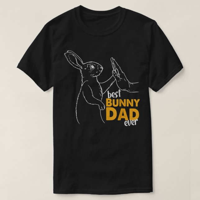 Mens Best Bunny Dad Ever Rabbit Daddy Bunny Father T-Shirt (Design Front)