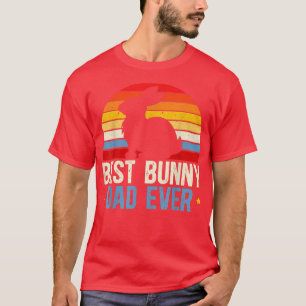 Mens Best Bunny Dad Ever Rabbit Lover Fathers Day T-Shirt