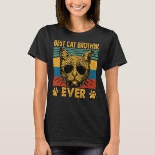 Mens Best Cat Brother Ever Cat Dad Father Day T-Shirt