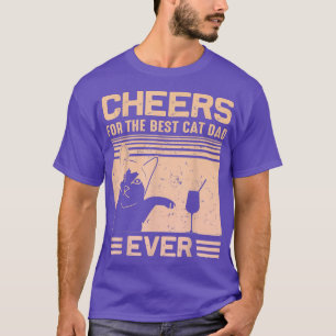 Mens Best Cat Dad Cheers Father Day Quote, Saying T-Shirt