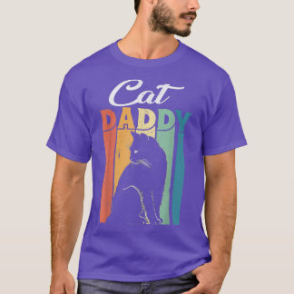 Mens Best Cat Dad Daddy Ever Cat Lover Vintage Fun T-Shirt