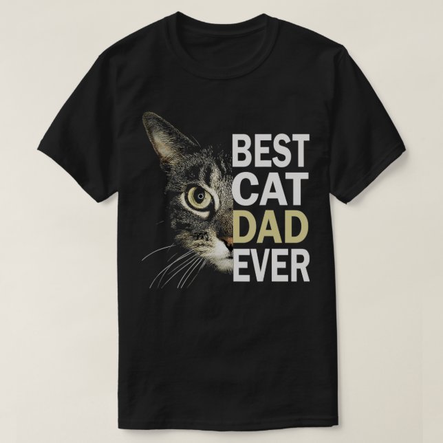 Mens best Cat dad ever  Funny Cat Lover Cat Dad Fa T-Shirt (Design Front)