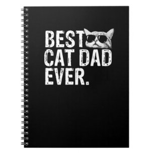 Mens Best Cat Dad Ever T-Shirt Cat Daddy Gift Notebook