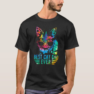 Mens Best Cat Dad Ever Tie Dye Cat Daddy Fatheru20 T-Shirt