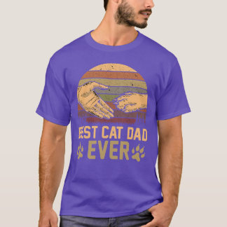 Mens Best Cat Dad Ever TShirt Funny Cat Daddy Fath