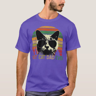 Mens Best Cat Dad Ever Vintage Retro Cat Father D T-Shirt