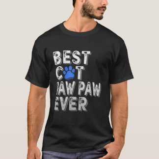 Mens Best Cat Paw Paw Ever Tee Funny Family Father