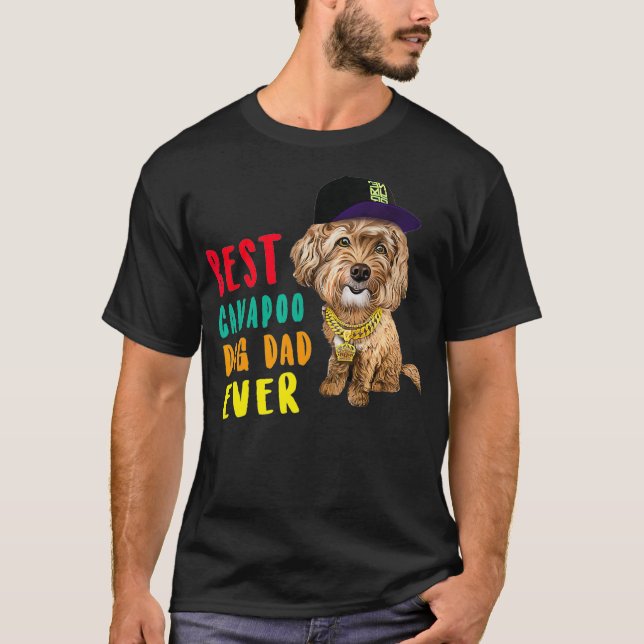Mens Best Cavapoo Dog Dad Ever Fathers Day Hipster T-Shirt (Front)