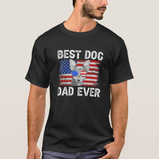 Mens Best Chihuahua Dad Ever American Flag 4Th Of T-Shirt