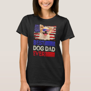 Mens Best Chihuahua Dad Ever American Flag Patriot T-Shirt