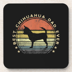 Mens Best Chihuahua Dad Ever Chi Dog Lover Gifts Coaster
