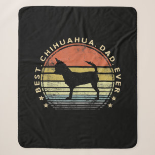 Mens Best Chihuahua Dad Ever Chi Dog Lover Gifts Sherpa Blanket