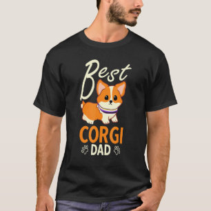 Mens Best Corgi Dad Dog Owner Dog Corgis T-Shirt