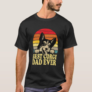 Mens Best Corgi Dad Ever Vintage Daddy Dog Owner T-Shirt