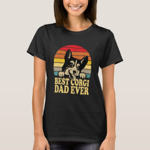 Mens Best Corgi Dad Ever Vintage Daddy Dog Owner T-Shirt