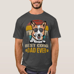 Mens Best Corgi Dad Ever Vintage Dog Lover T-Shirt