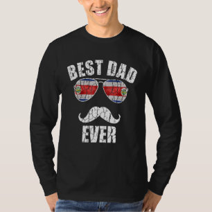 Mens Best Costa Ricans Dad Ever Patriotic Grandpa T-Shirt