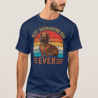 Mens Best Dachshund Dad Vintage Retro Dachshund