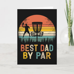 Mens Best Dad By Par - Disc Golf Dad Card