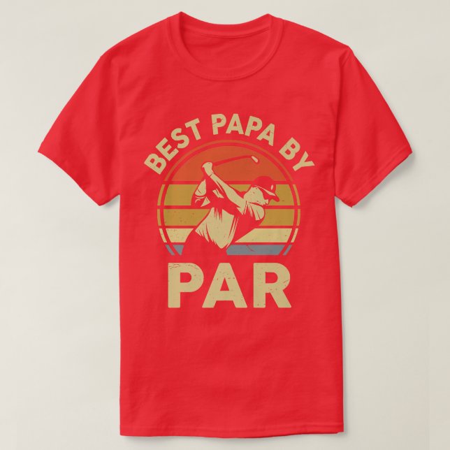 Mens Best Dad By Par Golf Lover Gifts Funny Father T-Shirt (Design Front)