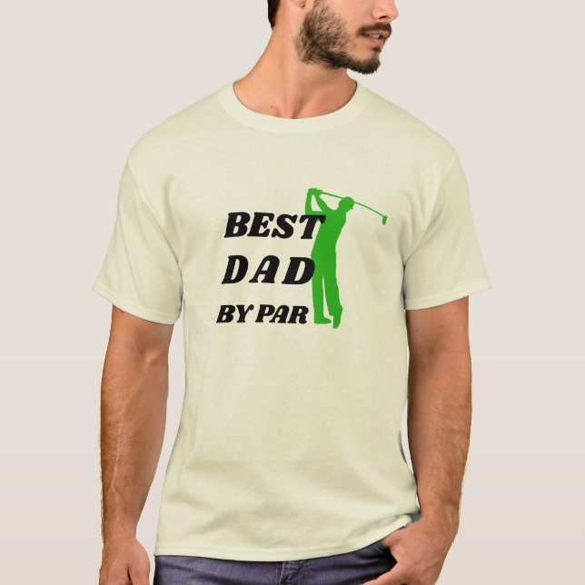 Mens Best Dad by Par Short Sleeve Graphic Tee (Front)