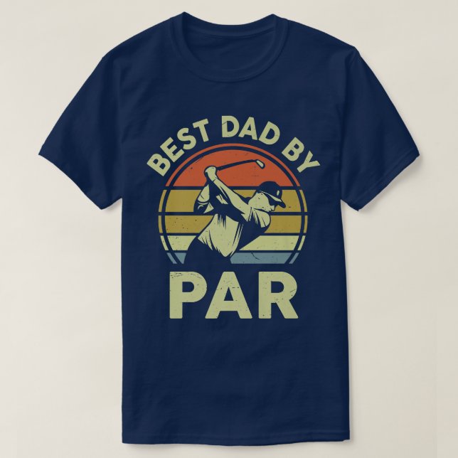 Mens Best Dad By Par Sports Lover Golfer Papa Fath T-Shirt (Design Front)