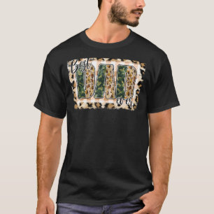Mens Best Dad Ever Camo Animal Plaid Design T-Shirt