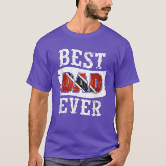 Mens Best Dad Ever Fathers DayTrini Flag Trinidad  T-Shirt