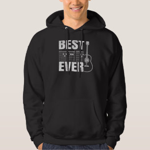 Mens Best Dad Ever Guitar Chord Guitarist Dad Fat Hoodie