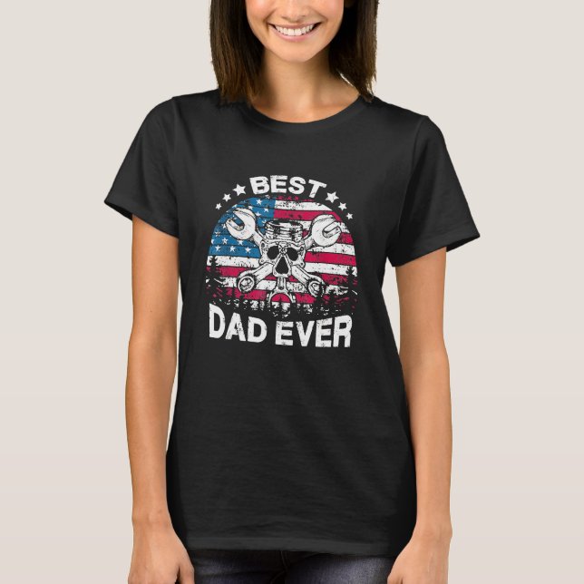 Mens Best Dad Ever Mechanic Mechanical Engineering T-Shirt (Front)