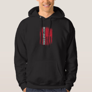 Mens Best Dad Ever Patriotic American Flag Daddy H Hoodie