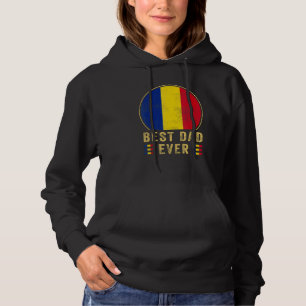 Mens Best Dad Ever Romanian Father Country Romania Hoodie