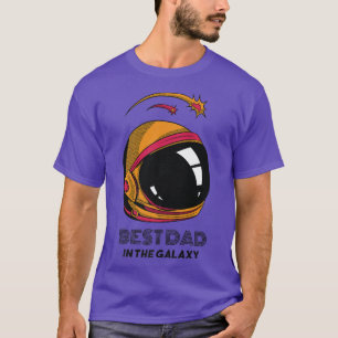 Mens Best Dad In The Galay Astronaut  T-Shirt