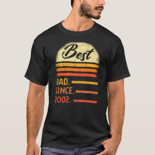 Mens Best Dad Since 2002 Father's Day From Son Dau T-Shirt