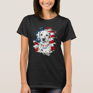 Mens Best Dalmatian Dad Ever American Flag Dog Fat T-Shirt