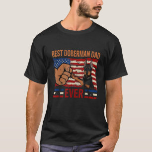 Mens Best Doberman Dad Ever American Flag Dog Own T-Shirt