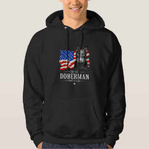 Mens Best Doberman Dad Ever American Flag Father s Hoodie
