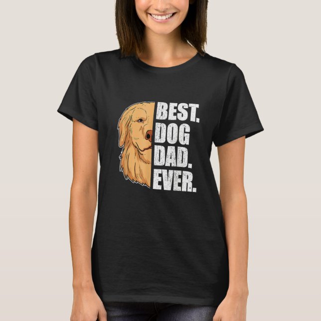 Mens Best Dog Dad Ever Golden Retriever Dad Father T-Shirt (Front)