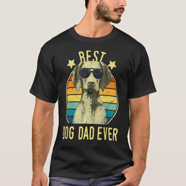 Mens Best Dog Dad Ever Vizsla Father's Day T-Shirt (Front)